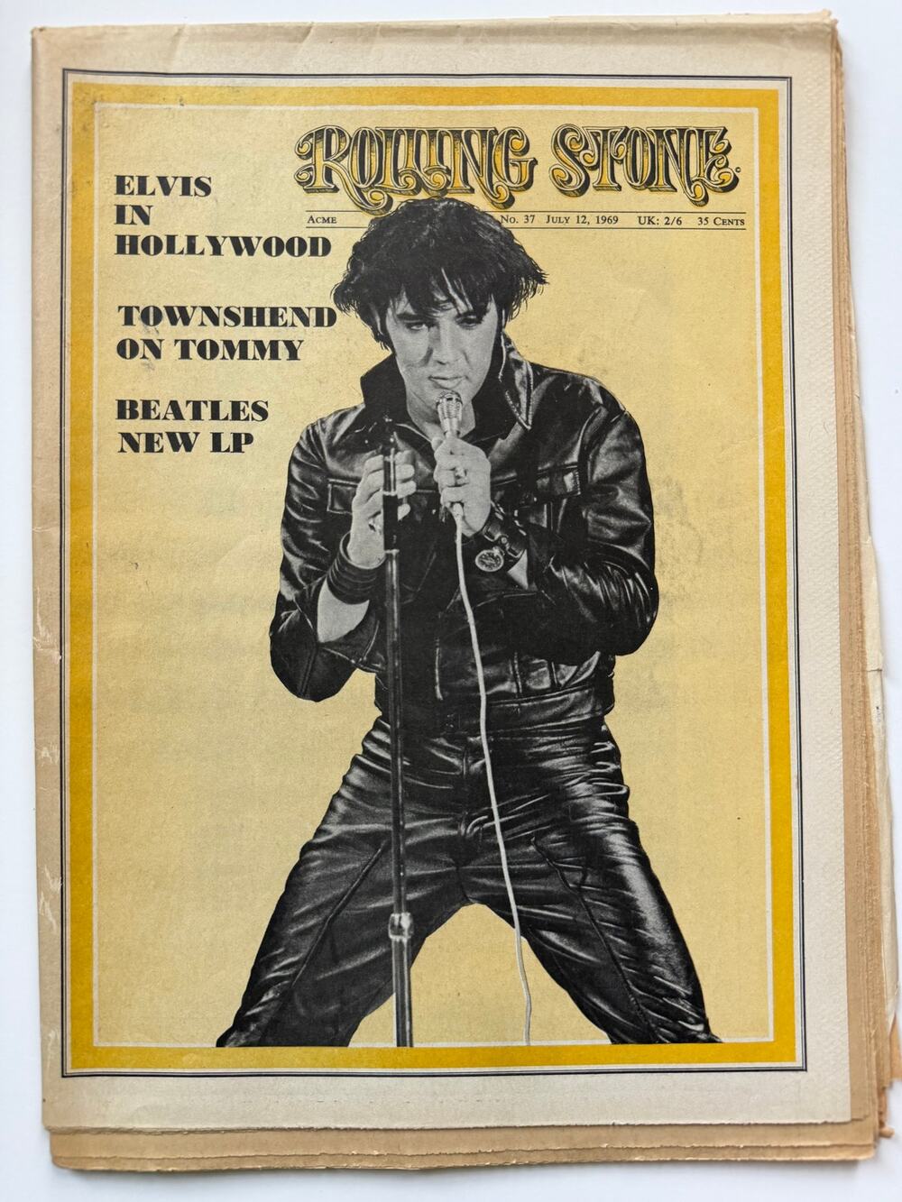 1969 Rolling Stone Elvis Presley Magazine Graceland, TCB, The King, Comeback